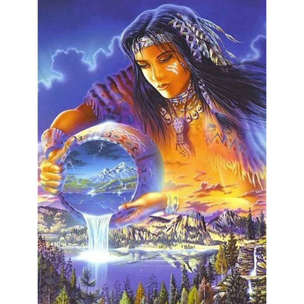 5D Diy Diamond Painting Kit Full Round Beads Goddess
