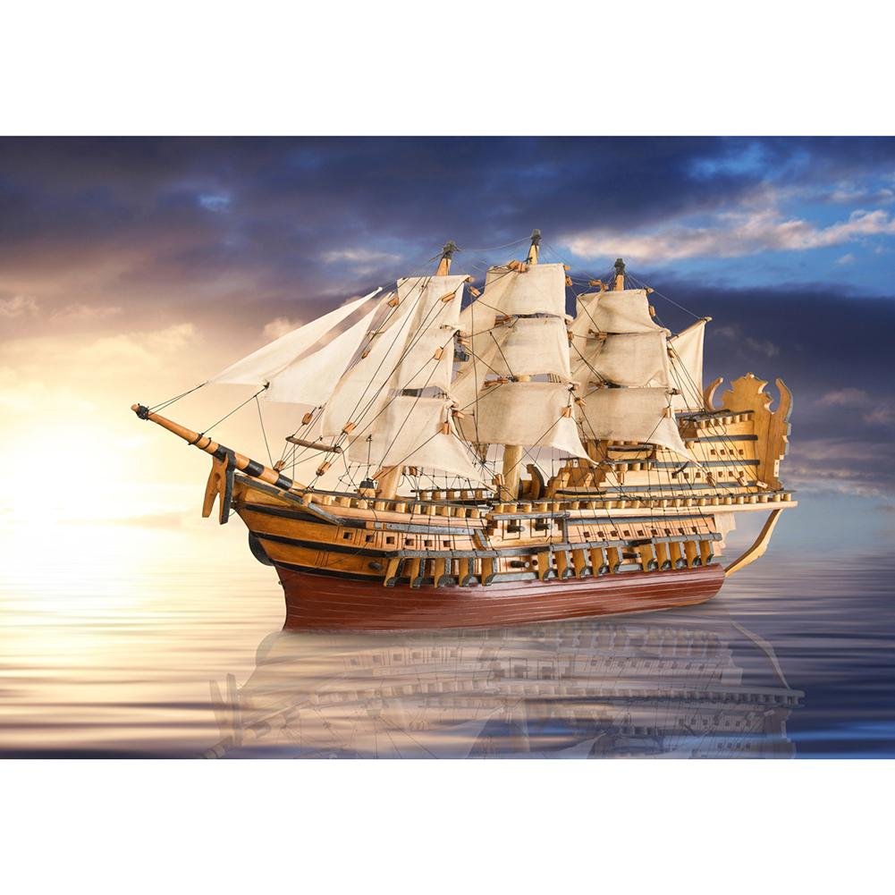 5D Diy Diamond Painting Kit Full Round Beads Sun Ship