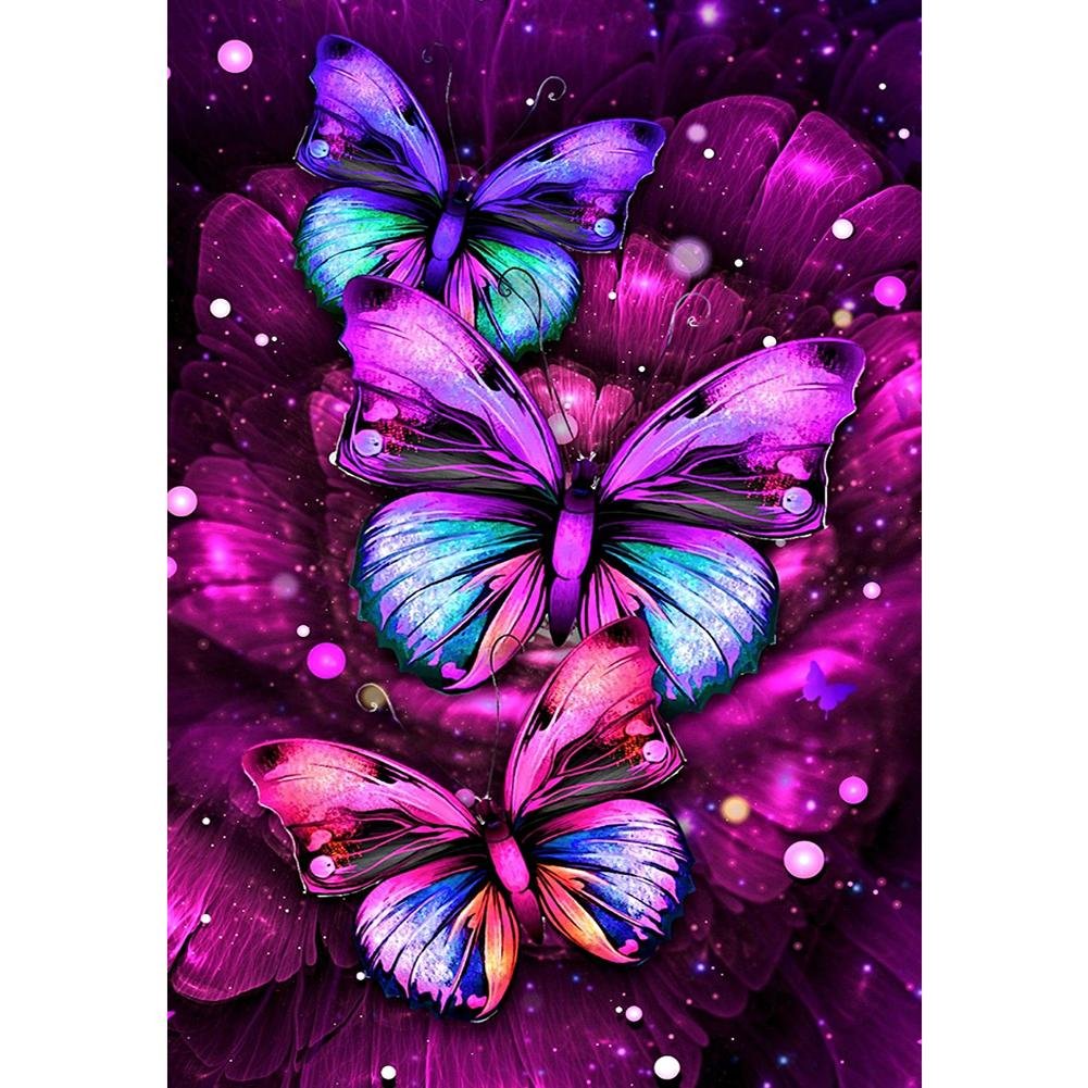 Butterfly Round Diamond Beads Art Painting