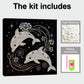 DIY Pearl Painting With Frame - Handmade Self-Adhesive Pearls - Dolphins (30*30cm)