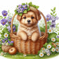 Diamond Painting - Full Round / Square - Little Dog In Basket