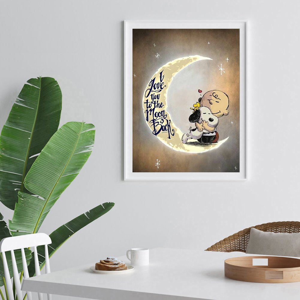 Diamond Painting - Full Round - Moon Cartoon