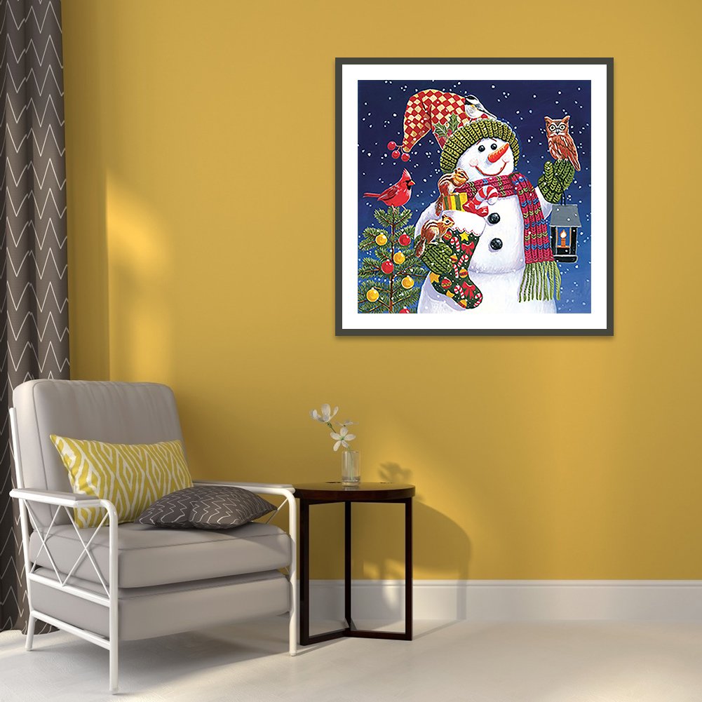 Diamond Painting - Full Round - Snowman Q