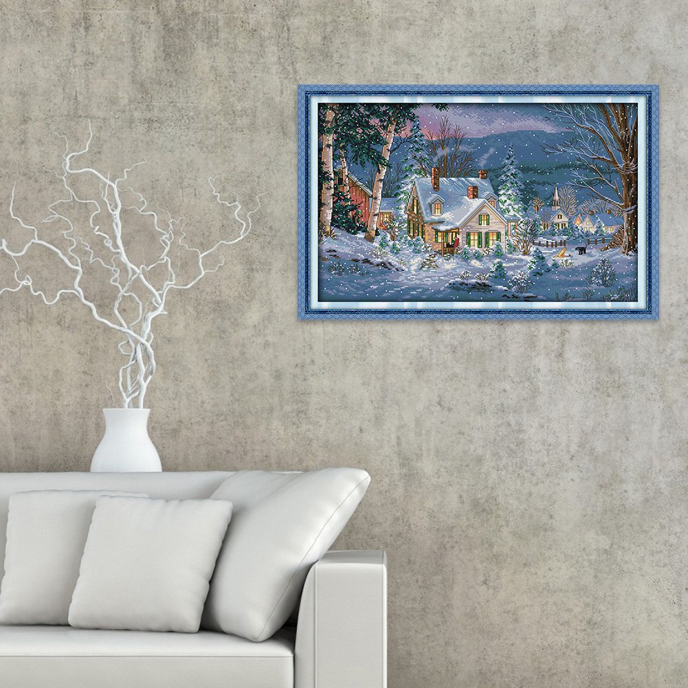 14ct Stamped Cross Stitch - Snow House (55*37cm)