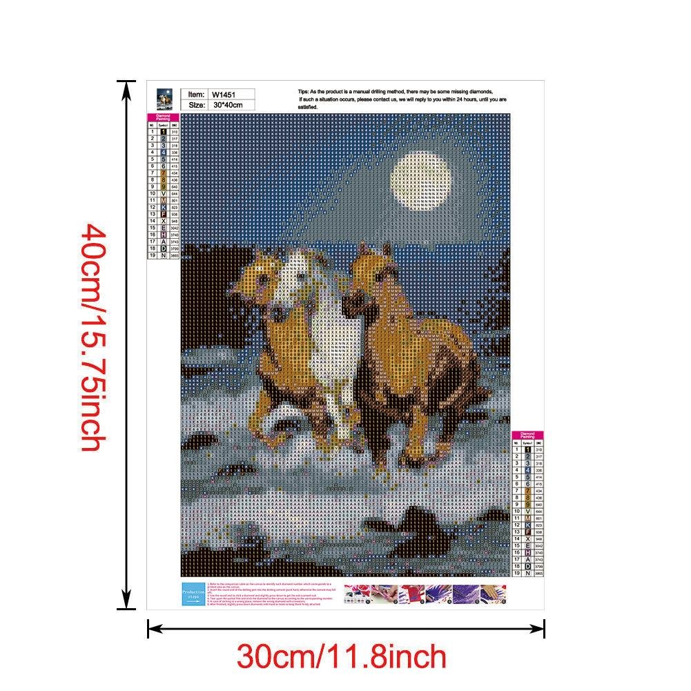 Diamond Painting - Full Round - 3 Horses