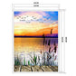 11ct Stamped Cross Stitch - Lakeside Sunset(36*46cm)