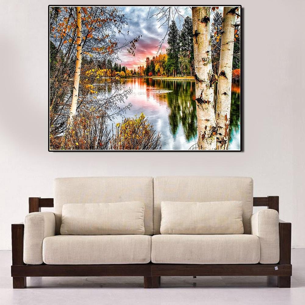 Diamond Painting - Partial Round - Forest Landscape