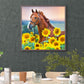 Diamond Painting - Full Round - Sunflower Horse A