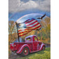 5D Diy Diamond Painting Kit Full Round Beads Car with Flag