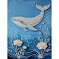 DIY Pearl Painting With Frame - Handmade Self-Adhesive Pearls - Whale (30*40cm) A