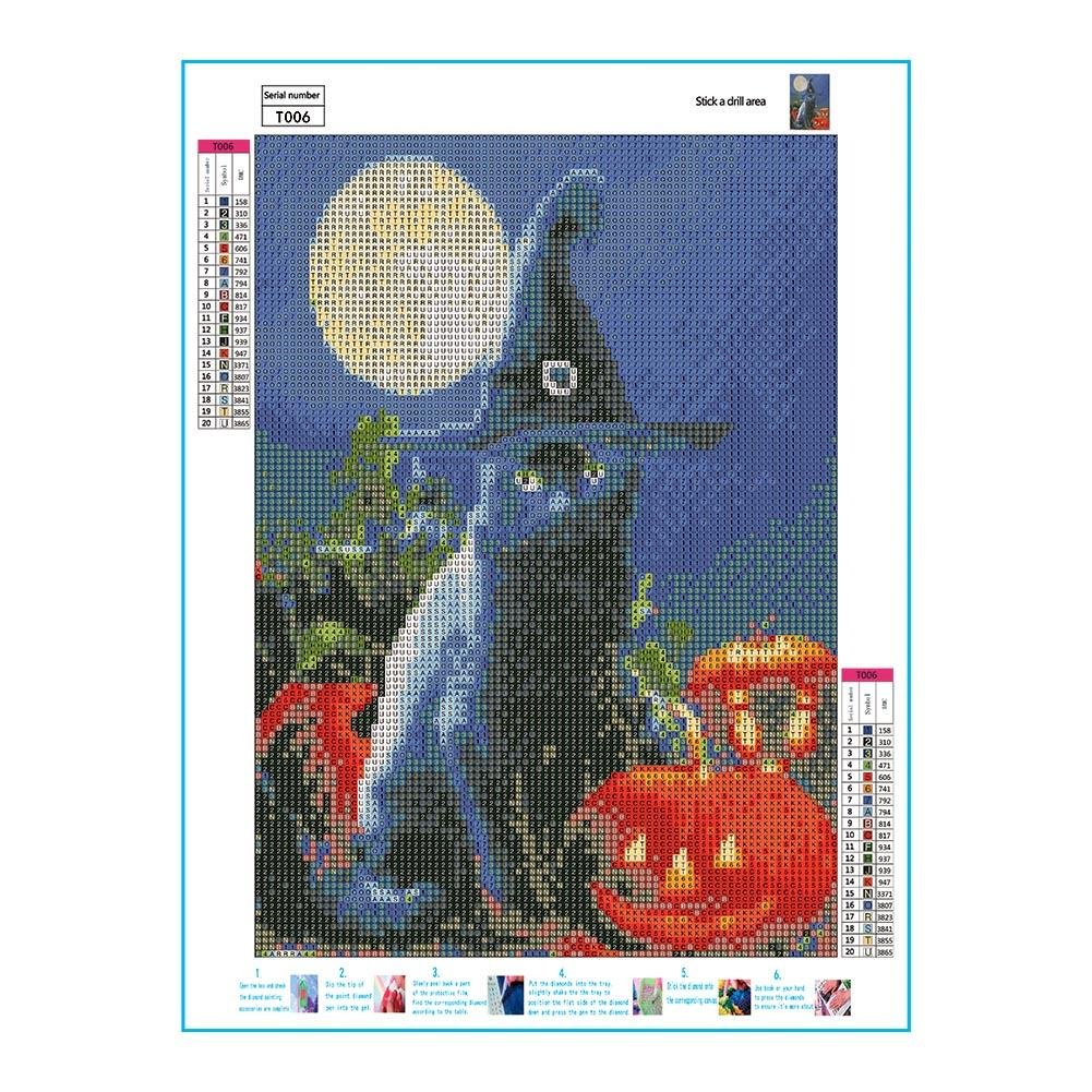 5D DIY Diamond Painting Kit - Full Round - Black Cat AA