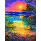 Diamond Mosaic Embroidery Kit Colorful Mountain Waterfall
