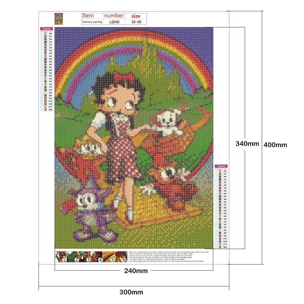 5D DIY Diamond Painting Kit - Full Round - Betty Boop D