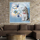 5D DIY Diamond Painting Kit - Partial Round - Cat Flowers