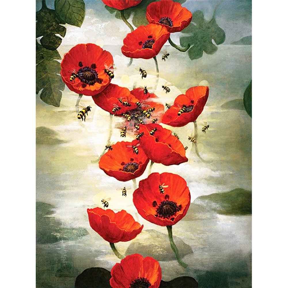 Diamond Paintings Art Full Drill Poppy Flower