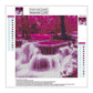 Diamond Painting - Full Round - Purple Forest Waterfall