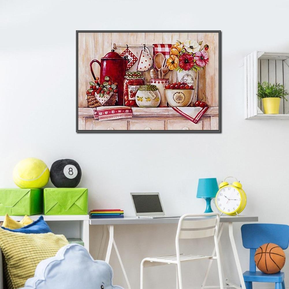 Diamond Painting - Full Round - Kitchen Tea Set