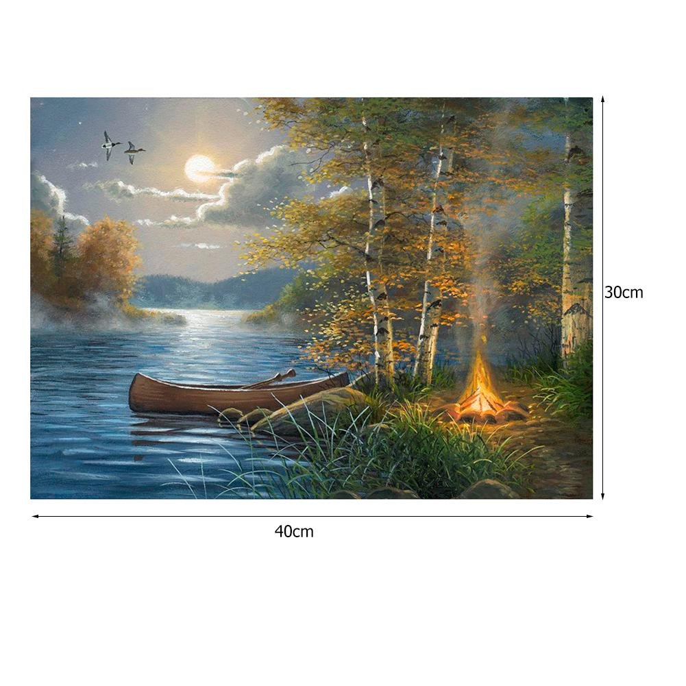 Diamond Painting - Full Round - Night Lake