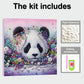 DIY Pearl Painting With Frame - Handmade Self-Adhesive Pearls - Panda (25*25cm)