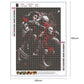 5D DIY Diamond Painting Kit - Full Round - Riding Skull Lover