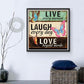 Diamond Painting - Full Round - Live Laugh Love