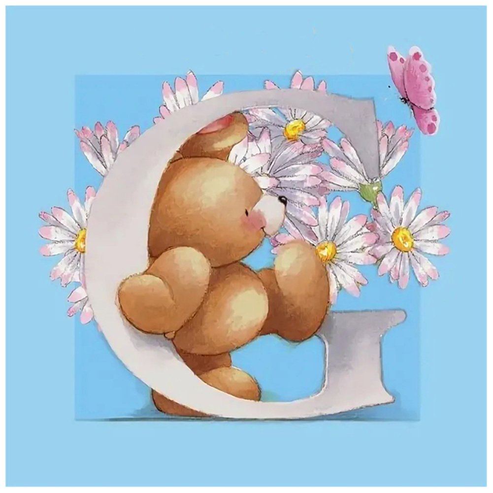 Diamond Painting - Full Round - Letter Bear