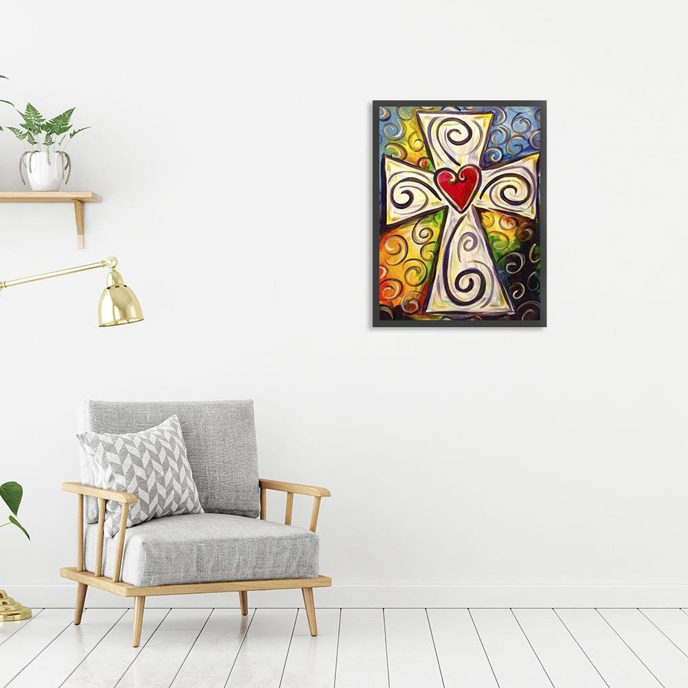 Diamond Painting - Full Round - Love and Cross 2