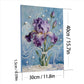 DIY Pearl Painting With Frame - Handmade Self-Adhesive Pearls - iris (30*40cm) A