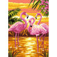 5D Diy Diamond Painting Kit Full Round Beads Flamingo