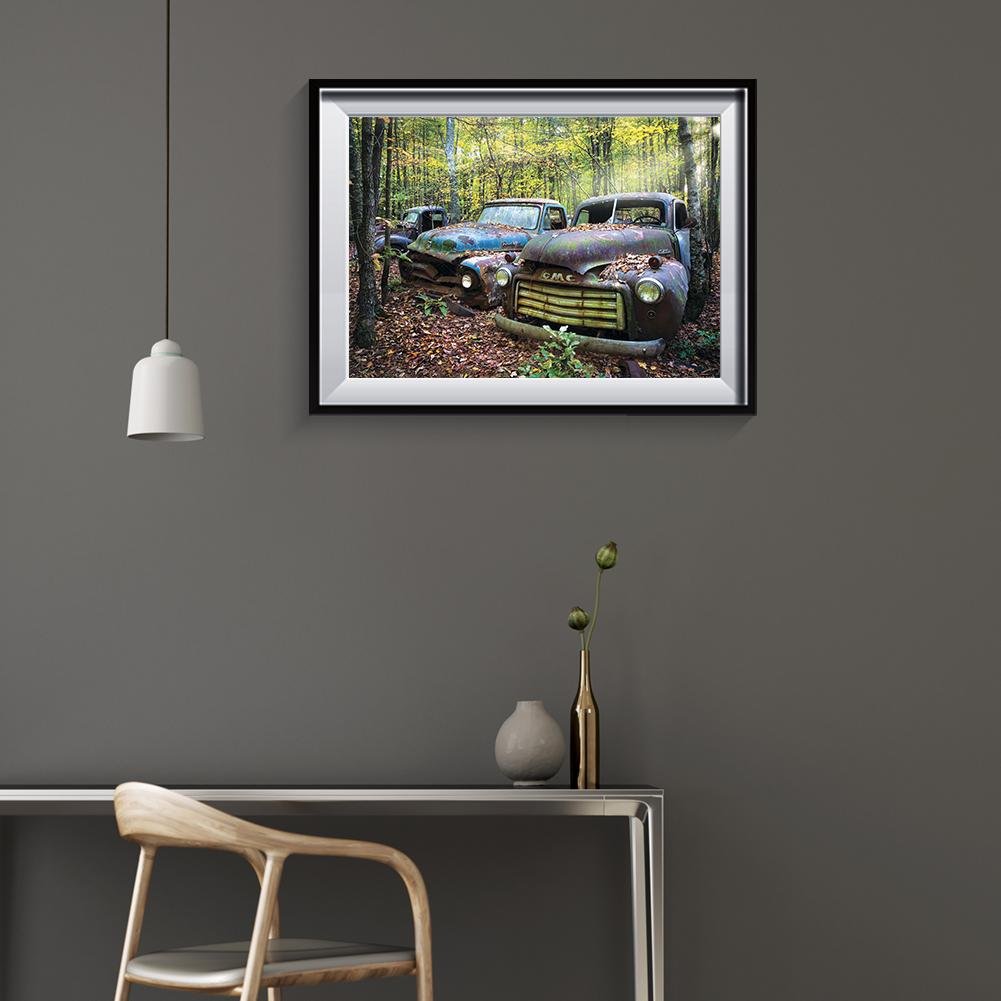 Diamond Painting - Full Round - Retro Car A
