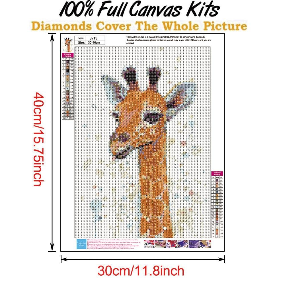 Diamond Painting - Full Round - Giraffe B