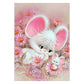 Diamond Painting - Partial Round - Cute White Mouse