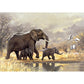 5D Diy Diamond Painting Kit Full Round Beads Elephants Family