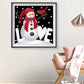 Snowman With Bird Full Round Diamond Art