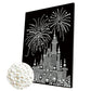 DIY Pearl Painting With Frame - Handmade Self-Adhesive Pearls - Fireworks Castle (30*40cm)