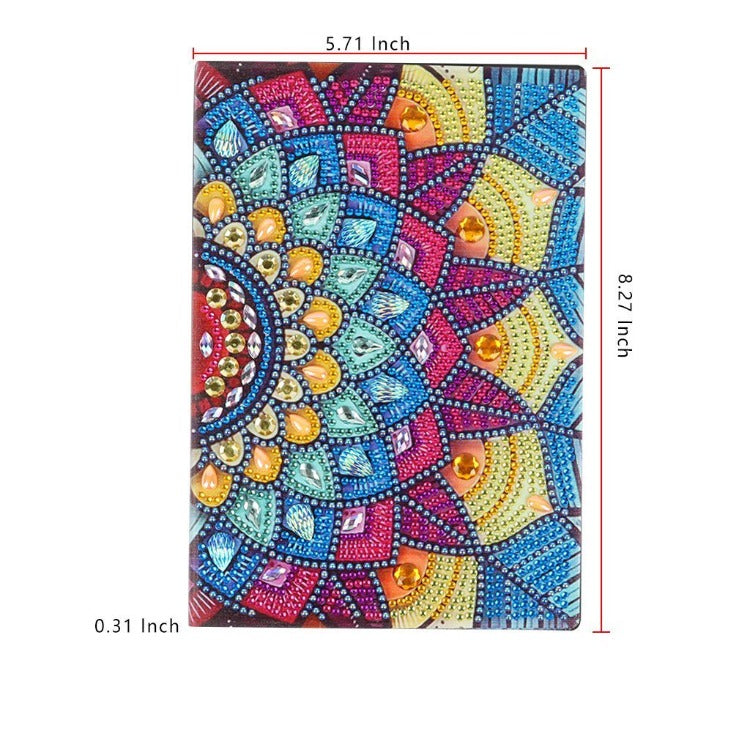 A5 5D Notebook DIY Part Special Shape Rhinestone Diary Book | Flower【diamondpaintingsart】