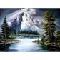 5D Diy Diamond Painting Kit Full Round Beads Snow Mountain