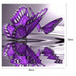 Diamond Painting - Partial Round - Purple Butterfly B