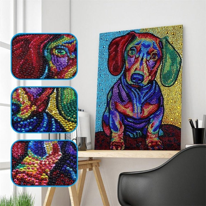 Full Drill Special Shaped Rhinestones Diamond Painting - Dog¡¾diamondpaintingsart¡¿