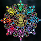 DIY Pearl Painting With Frame - Handmade Self-Adhesive Pearls - Lion Spirit Mandala (25*25cm)