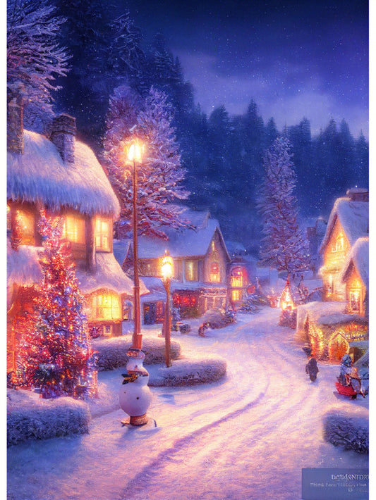 Winter Scenery | Full Round/Square Diamond Painting Kits 50x70cm 60x80cm A