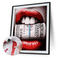 DIY Oil Painting By Numbers Lips Canvas Coloring Wall Art Picture