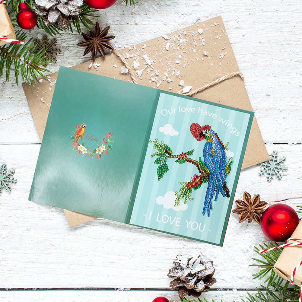 DIY Diamond Painting Greeting Card - Bird B