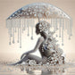 DIY Pearl Painting With Frame - Handmade Self-Adhesive Pearls - Lady (30*30cm) B