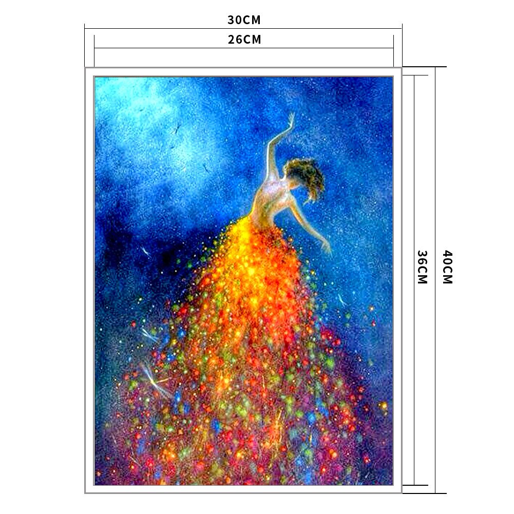 11ct Stamped Cross Stitch Girl Quilting Fabric (30*40cm)