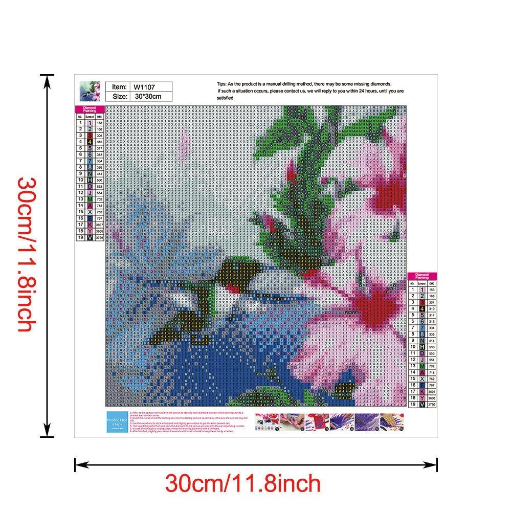 Diamond Painting - Full Round - Flower Bird B