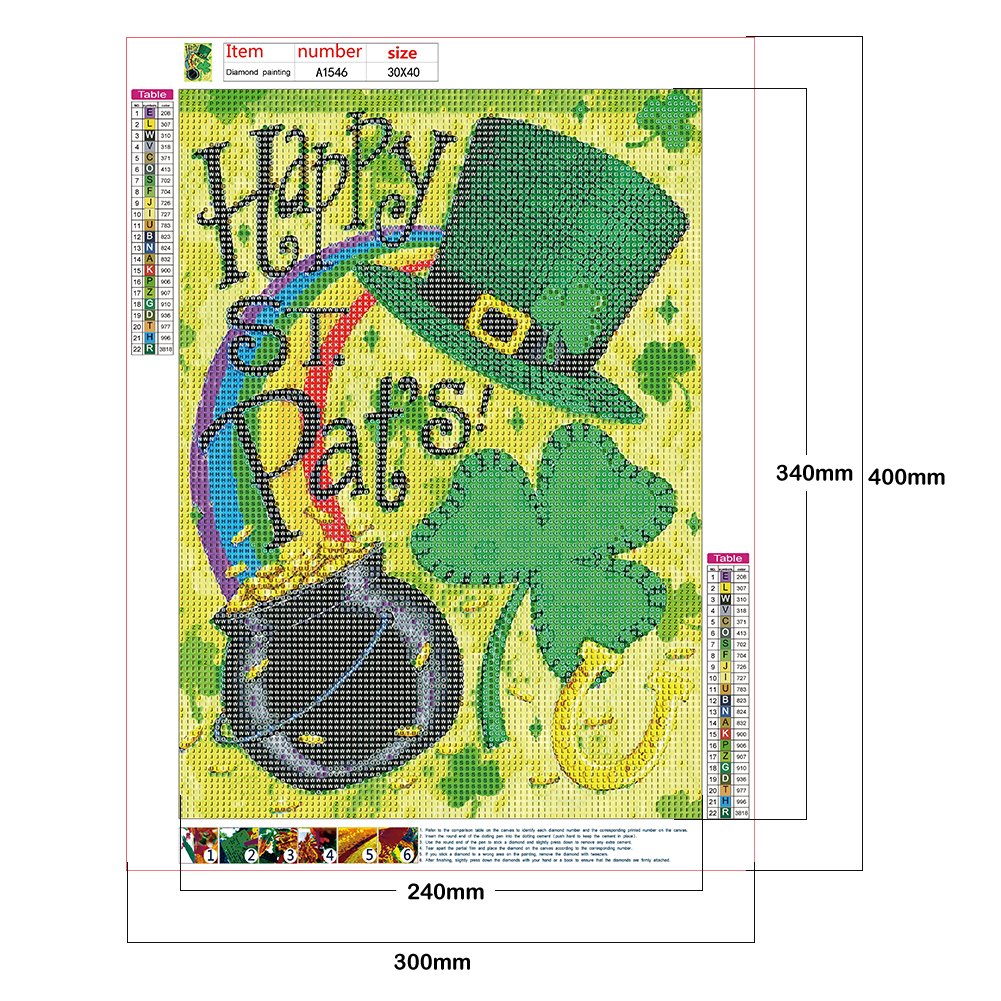 Diamond Painting - Full Round - Happy ST Pats