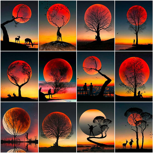 Sunset Landscape 5D DIY Mosaic Diamond Embroidery