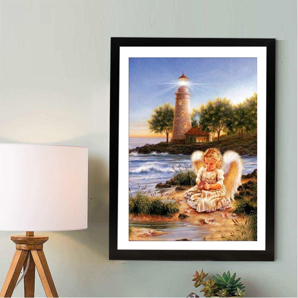 5D DIY Diamond Painting Kit - Partial Round - Angel A