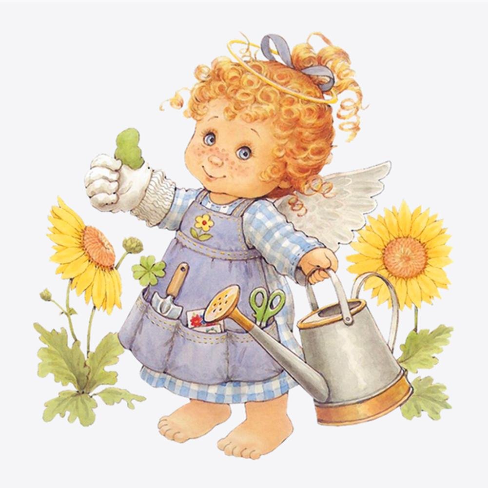 Diamond Painting - Full Round - Cute Watering Angel